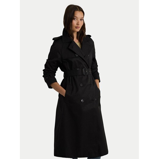 Lauren Ralph Lauren Trencz 297951259001 Czarny Straight Fit ze sklepu MODIVO w kategorii Płaszcze damskie - zdjęcie 183948478