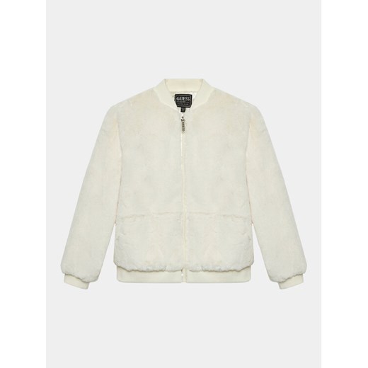 Guess Kurtka bomber J3BL13 WCFX0 Écru Regular Fit ze sklepu MODIVO w kategorii Kurtki dziewczęce - zdjęcie 183948497