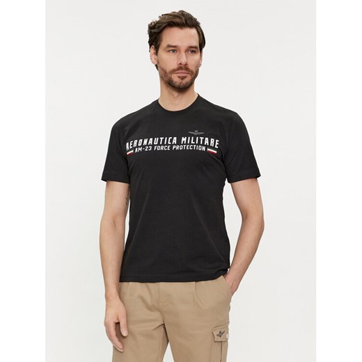 Aeronautica Militare T-Shirt 241TS1942J538 Czarny Regular Fit ze sklepu MODIVO w kategorii T-shirty męskie - zdjęcie 183948536