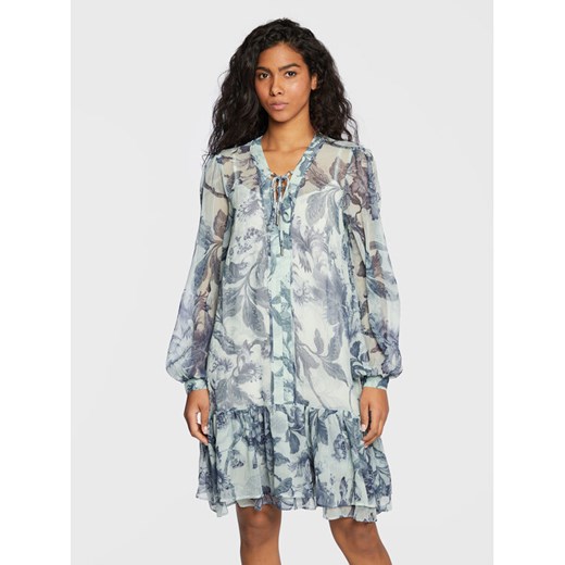 Guess Sukienka codzienna W3RK01 WDW52 Niebieski Regular Fit ze sklepu MODIVO w kategorii Sukienki - zdjęcie 183948598
