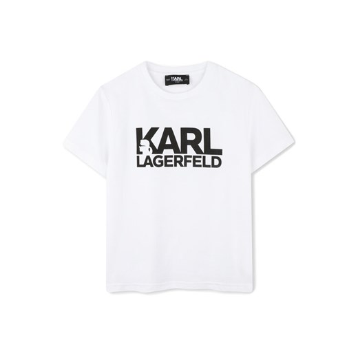 Karl Lagerfeld Kids T-Shirt Z30435 D Biały Regular Fit ze sklepu MODIVO w kategorii T-shirty chłopięce - zdjęcie 183948649