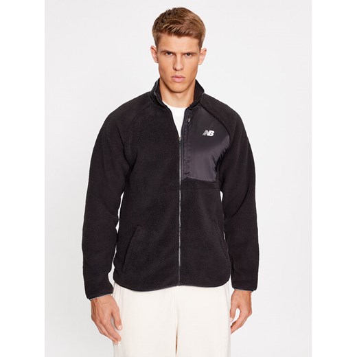 New Balance Bluza Q Speed Sherpa Jacket MJ33285 Czarny Regular Fit ze sklepu MODIVO w kategorii Bluzy męskie - zdjęcie 183948677