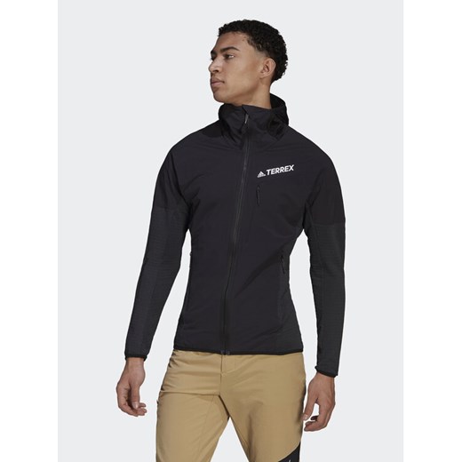 adidas Polar Techrock Flooce Wind Hooded Jacket HF0726 Czarny ze sklepu MODIVO w kategorii Bluzy męskie - zdjęcie 183948719