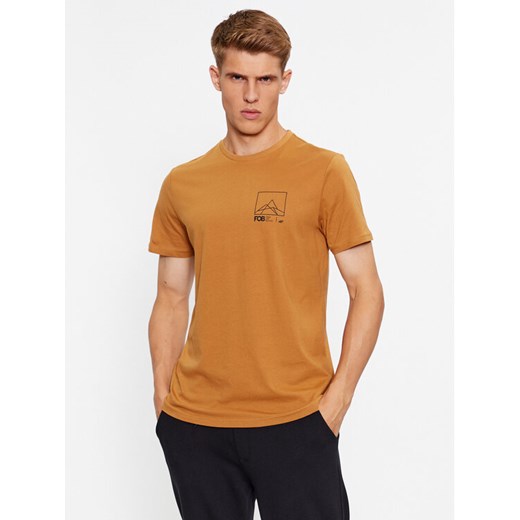 4F T-Shirt 4FAW23TTSHM0894 Beżowy Regular Fit ze sklepu MODIVO w kategorii T-shirty męskie - zdjęcie 183948749
