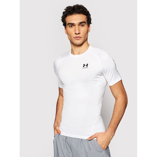 Under Armour Koszulka techniczna Ua HeatGear® Armour 1361518 Biały Compression Fit ze sklepu MODIVO w kategorii T-shirty męskie - zdjęcie 183948776
