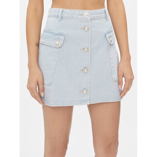 Custommade Spódnica jeansowa Riana 999448941 Błękitny Regular Fit ze sklepu MODIVO w kategorii Spódnice - zdjęcie 183948779