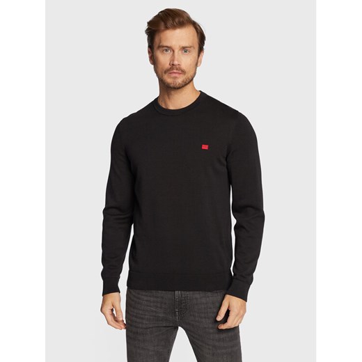 Hugo Sweter San Cassius-C1 50475083 Czarny Regular Fit ze sklepu MODIVO w kategorii Swetry męskie - zdjęcie 183948809