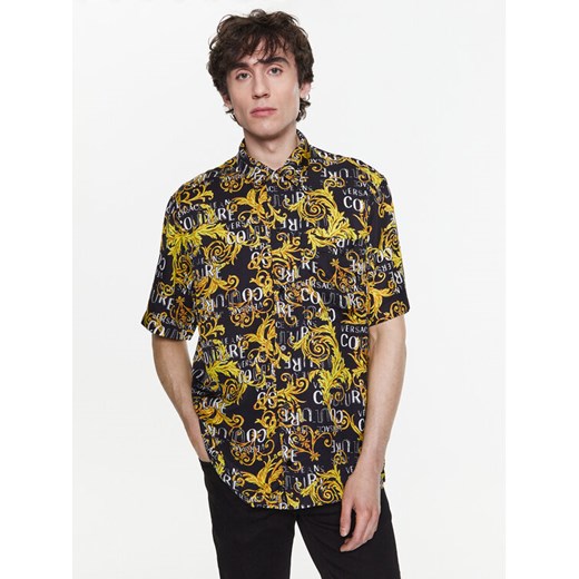 Versace Jeans Couture Koszula 74GAL2B0 Czarny Regular Fit ze sklepu MODIVO w kategorii Koszule męskie - zdjęcie 183948818