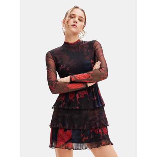 Desigual Sukienka codzienna 23WWVK78 Czerwony Regular Fit ze sklepu MODIVO w kategorii Sukienki - zdjęcie 183948836