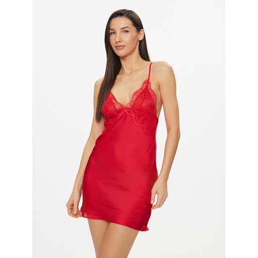 Hunkemöller Koszula nocna Aldana 204996 Czerwony Regular Fit ze sklepu MODIVO w kategorii Koszule nocne - zdjęcie 183948858