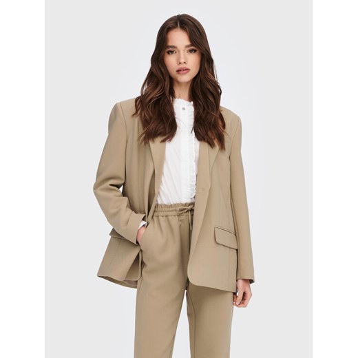 ONLY Marynarka Milian 15264609 Beżowy Regular Fit ze sklepu MODIVO w kategorii Marynarki damskie - zdjęcie 183948949