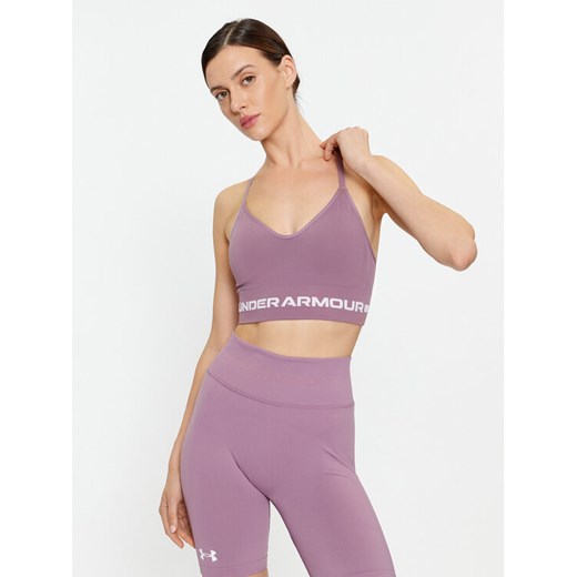 Under Armour Biustonosz sportowy Ua Seamless Low Long Bra 1357719 Fioletowy Compression Fit ze sklepu MODIVO w kategorii Biustonosze - zdjęcie 183948978