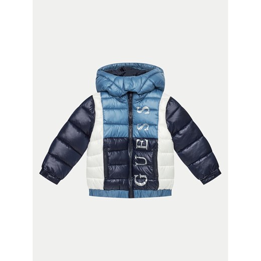 Guess Kurtka puchowa N4BL06 WEGY0 Granatowy Regular Fit ze sklepu MODIVO w kategorii Kurtki chłopięce - zdjęcie 183949018