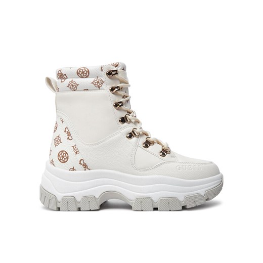 Guess Botki Bliza FLFBLI FAL12 Écru ze sklepu MODIVO w kategorii Botki - zdjęcie 183949038