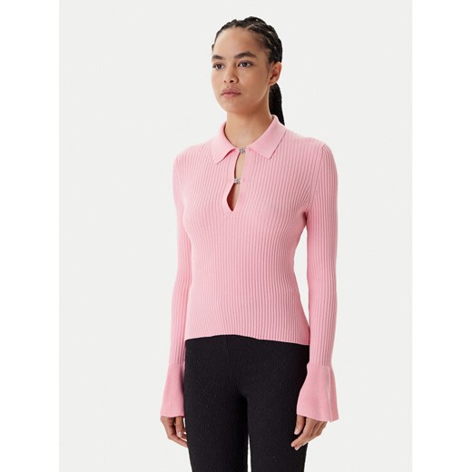 HUGO Sweter Sharro 50542608 Różowy Slim Fit ze sklepu MODIVO w kategorii Swetry damskie - zdjęcie 183949049