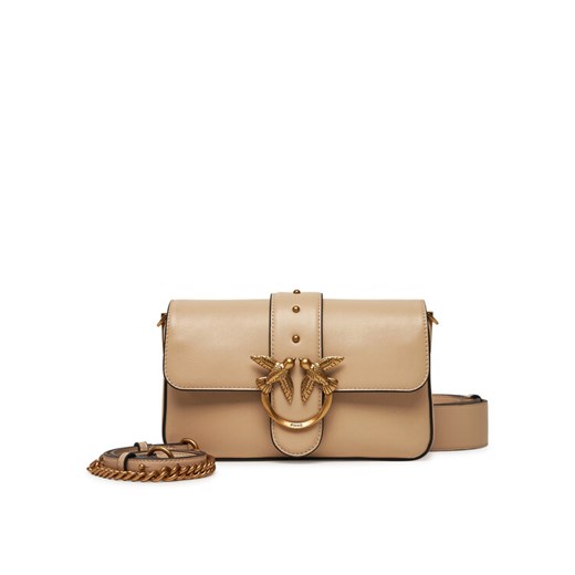 PINKO Torebka Love One Mini Slouchy Fl PE 25 PLTT 104340 A0QO Beżowy ze sklepu MODIVO w kategorii Torebki damskie - zdjęcie 183949065