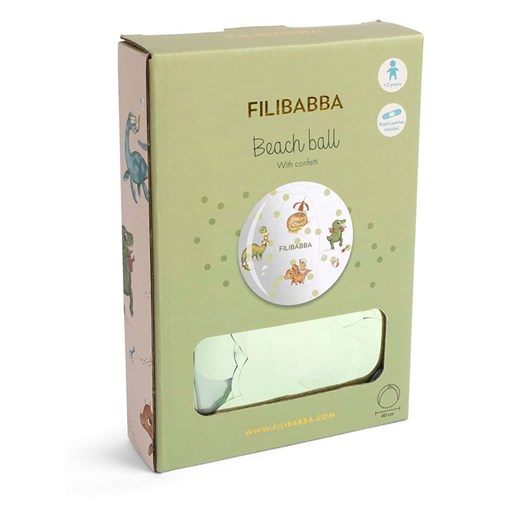 Filibabba Piłka &quot;Alfie - Dino Beach Confetti&quot; ze wzorem Filibabba onesize promocja Limango Polska