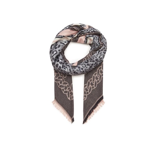 Szal Liu Jo Square Jacquard C/F 2F4049 T0300 Szary ze sklepu eobuwie.pl w kategorii Szaliki i chusty damskie - zdjęcie 183969345