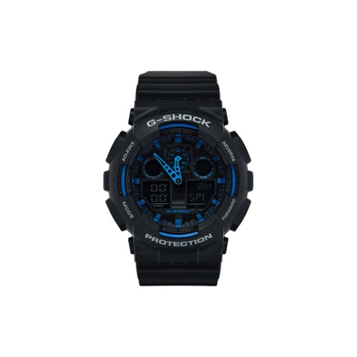 Zegarek G-Shock GA-100-1A2ER Czarny ze sklepu eobuwie.pl w kategorii Zegarki - zdjęcie 183969616