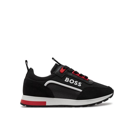 Sneakersy Boss J51323 M Czarny ze sklepu eobuwie.pl w kategorii Buty sportowe dziecięce - zdjęcie 183969789