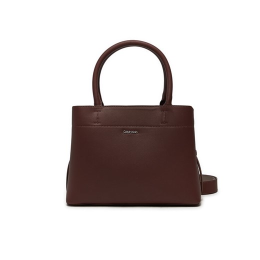 Torebka Calvin Klein Ck Business Medium Tote_Saffiano K60K612572 Brązowy ze sklepu eobuwie.pl w kategorii Torebki damskie - zdjęcie 183969948