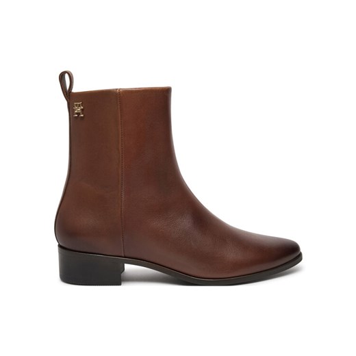 Botki Tommy Hilfiger FW0FW08103 Brązowy ze sklepu eobuwie.pl w kategorii Botki - zdjęcie 183969976