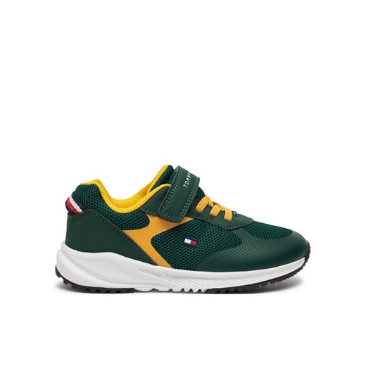 Sneakersy Tommy Hilfiger T1B9-33666-1756B S Zielony ze sklepu eobuwie.pl w kategorii Buty sportowe dziecięce - zdjęcie 183970249