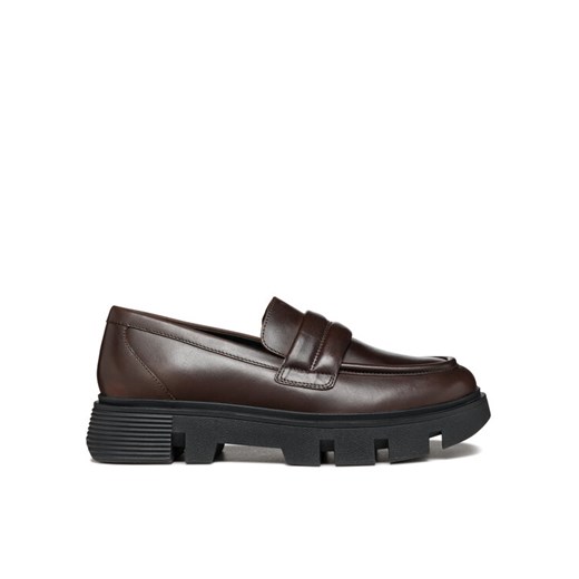 Loafersy Geox D Vilde D46UAC 00043 C6024 Brązowy ze sklepu eobuwie.pl w kategorii Lordsy damskie - zdjęcie 183970478