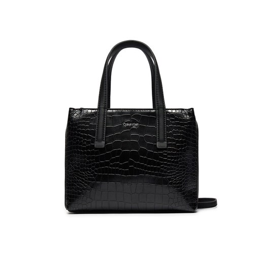 Torebka Calvin Klein Ck Must Mini Tote_Croco K60K612163 Czarny ze sklepu eobuwie.pl w kategorii Kuferki - zdjęcie 183971156
