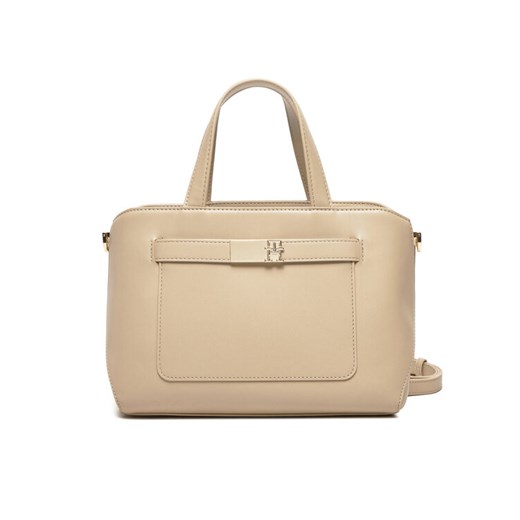 Torebka Tommy Hilfiger Th Heritage Mini AW0AW17374 Beżowy ze sklepu eobuwie.pl w kategorii Torebki damskie - zdjęcie 183971556