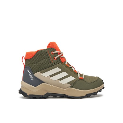 Trekkingi adidas Terrex Ax4r Mid IF6523 Zielony ze sklepu eobuwie.pl w kategorii Buty trekkingowe dziecięce - zdjęcie 183971676