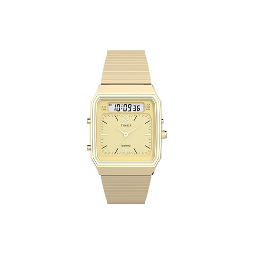 Zegarek Timex Q Timex® 1982 Chronograph TW2Y06000 Złoty ze sklepu eobuwie.pl w kategorii Zegarki - zdjęcie 183971939