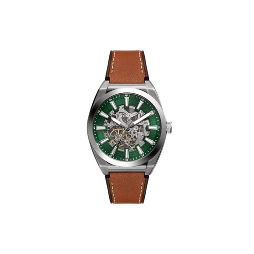 Zegarek Fossil Everett Skeleton Automatic ME3261 Zielony ze sklepu eobuwie.pl w kategorii Zegarki - zdjęcie 183972009