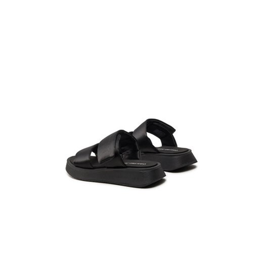 Klapki Calvin Klein Jeans Slide Double Strap Sandal Dc YW0YW01355 Czarny 37 eobuwie.pl