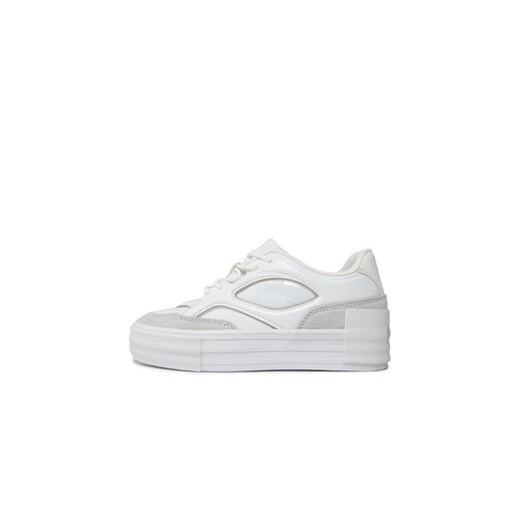 Sneakersy Calvin Klein Jeans Bold Vulc Flatf Lace Mix Mg Lum YW0YW01295 Biały 40 eobuwie.pl
