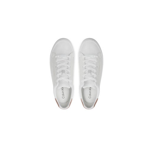 Sneakersy Calvin Klein Vulc Lace Up Saff Fox W/Met Bt HW0HW02104 Biały Calvin Klein 41 eobuwie.pl