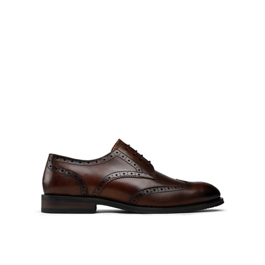 Gino Rossi Półbuty FABIANO-01 122AM Brązowy ze sklepu MODIVO w kategorii Buty eleganckie męskie - zdjęcie 183985147