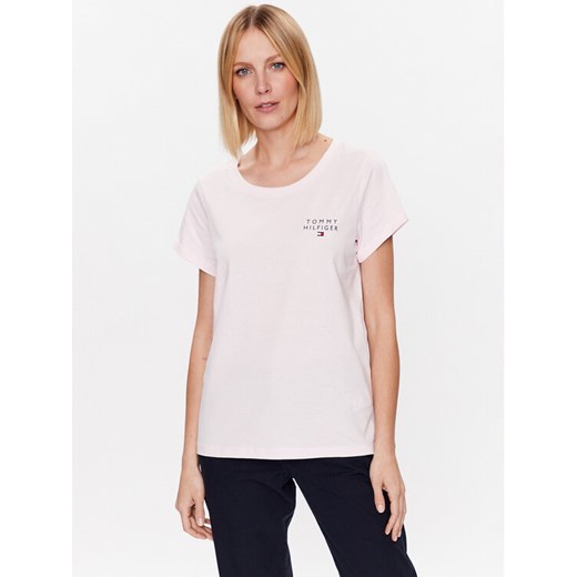 Tommy Hilfiger T-Shirt UW0UW04525 Różowy Regular Fit ze sklepu MODIVO w kategorii Bluzki damskie - zdjęcie 183985208
