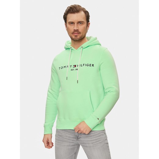 Tommy Hilfiger Bluza Logo MW0MW11599 Zielony Regular Fit ze sklepu MODIVO w kategorii Bluzy męskie - zdjęcie 183985237