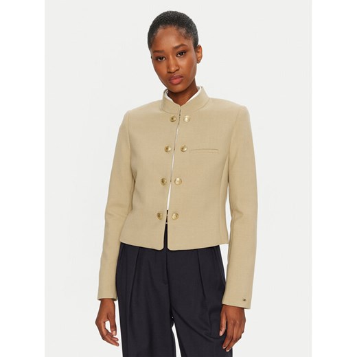 Tommy Hilfiger Marynarka WW0WW44607 Beżowy Regular Fit ze sklepu MODIVO w kategorii Marynarki damskie - zdjęcie 183985388