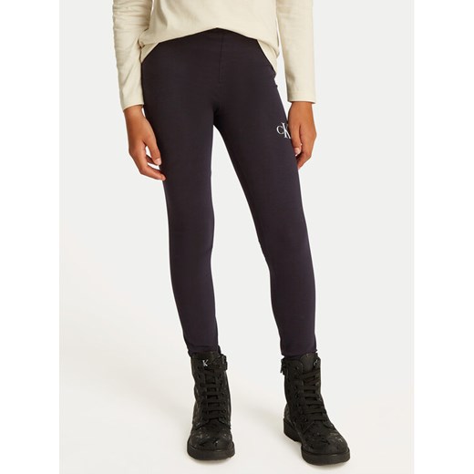 Calvin Klein Jeans Legginsy IG0IG02137 M Czarny Slim Fit ze sklepu MODIVO w kategorii Spodnie dziewczęce - zdjęcie 183985427