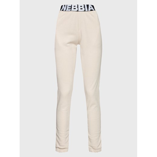 NEBBIA Spodnie dresowe 408 Écru Relaxed Fit ze sklepu MODIVO w kategorii Spodnie damskie - zdjęcie 183985477