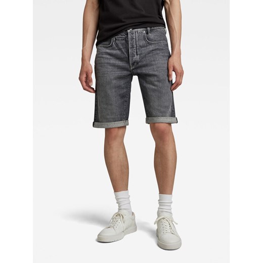 G-Star Raw Szorty jeansowe D10064-D324-D908 Szary Slim Fit ze sklepu MODIVO w kategorii Spodenki męskie - zdjęcie 183985537