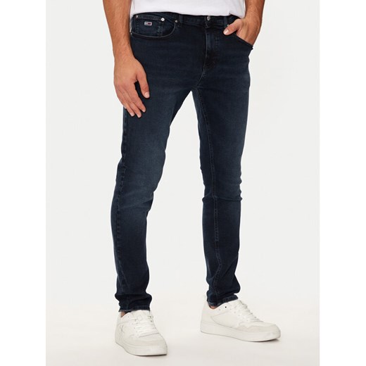 Tommy Jeans Jeansy Austin DM0DM20399 Granatowy Slim Fit ze sklepu MODIVO w kategorii Jeansy męskie - zdjęcie 183985679