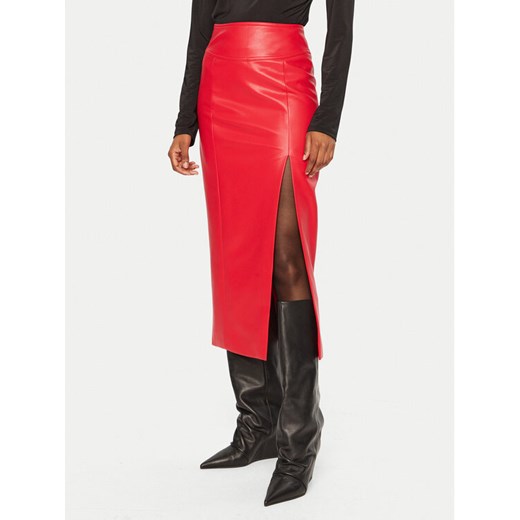 BARDOT Spódnica skórzana 58855SB3 Czerwony Slim Fit ze sklepu MODIVO w kategorii Spódnice - zdjęcie 183985706