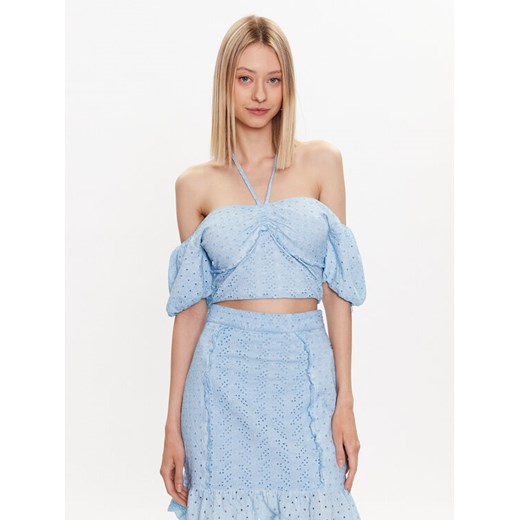 Guess Bluzka Aini W3GP16 KALQ0 Niebieski Regular Fit ze sklepu MODIVO w kategorii Bluzki damskie - zdjęcie 183985709