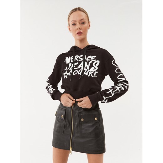 Versace Jeans Couture Bluza 75HAIT16 Czarny Regular Fit ze sklepu MODIVO w kategorii Bluzy damskie - zdjęcie 183985716