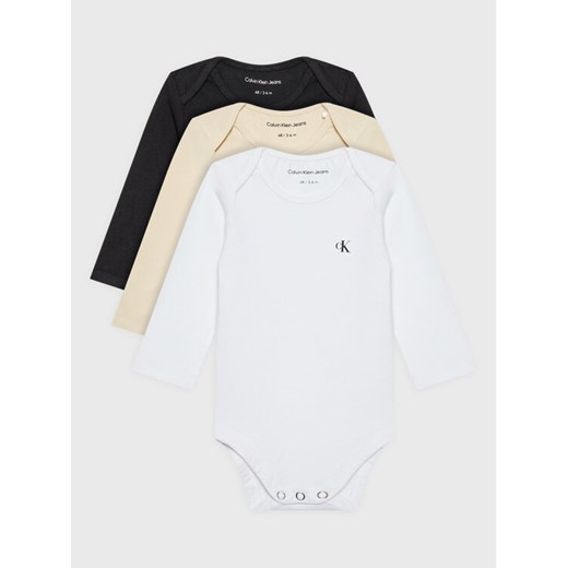 Calvin Klein Jeans Komplet 3 par body dziecięcych IN0IN00010 Kolorowy Regular Fit ze sklepu MODIVO w kategorii Body niemowlęce - zdjęcie 183985737