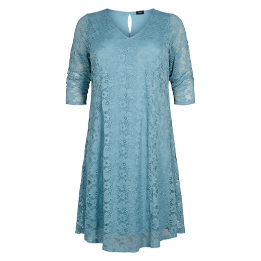 Zizzi Sukienka koktajlowa E02610A Niebieski Feminine Fit ze sklepu MODIVO w kategorii Sukienki - zdjęcie 183985756