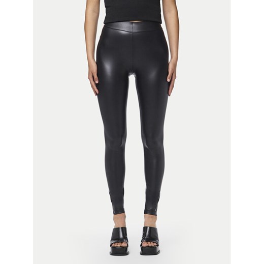 Pieces Legginsy Shiny 17118562 Czarny Slim Fit ze sklepu MODIVO w kategorii Spodnie damskie - zdjęcie 183985778